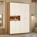 Ver imagem 2 de Guarda Roupa Infantil Vittoria 6 Portas e 2 Gavetas Cinamomo/off White - Móveis Albatroz