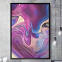 Ver imagem 1 de Quadro Decorativo Abstrato Efeito Mármore  Rosa Lilás-34x49Cm