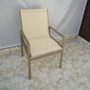 Ver imagem 2 de Cadeira Búzios - Alumínio Fendi com Tela Sling Bege MÓVEIS E LAZER