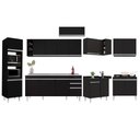 Ver imagem 3 de Armário de Cozinha Modulada de Canto 9 Peças Cp06 Balcão com Pia Inox Preto - Lumil
