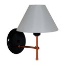 Ver imagem 4 de Arandela De Parede em Alumínio e Cúpula de Algodão Para Sala, Quarto Cabeceira De Cama - Preto com C