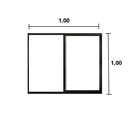 Ver imagem 2 de Janela 2 Folhas de Correr S/ Grade 1.00 X 1.00 Aluminio Preto Linha Modular - Hale