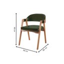 Ver imagem 5 de Conjunto Sala de Jantar Mesa Cone Amadeirada 4 Cadeiras Gaia