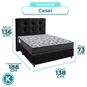 Ver imagem 3 de Kit Cama Box + Cabeceira + Colchão Casal D33 - Iso100 - Ortobom