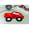 Tapete Infantil para Quarto Pelúcia Carrinho 22 Vermelho - 1