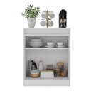 Ver imagem 3 de Aparador Buffet 60cm 2 Portas com Chave Multimóveis Cr50099 Branco