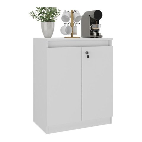 Aparador Buffet 60cm 2 Portas com Chave Multimóveis Cr50099 Branco