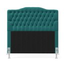 Ver imagem 3 de Cabeceira Estofada Decorativa Pollux para Cama Box 195 para Cama King Sued Azul Turquesa Aradecor