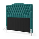 Ver imagem 2 de Cabeceira Estofada Decorativa Pollux para Cama Box 195 para Cama King Sued Azul Turquesa Aradecor
