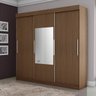Guarda-Roupa Casal com Espelho 3 Portas 4 Gavetas Parati Fama Móveis - 1