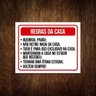 Kit 5 Placas Sinalização - Regras Casa Quebrou Pagou - 1