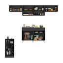 Ver imagem 4 de Armário de Cozinha Modulado com Bancada Veneza Multimóveis Mp2212 Preto/branco
