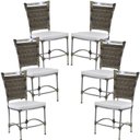 Ver imagem 3 de 6 Cadeiras Jk Fibra Sintética e Assento Impermeável - Trama Cappuccino