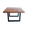 Mesa Industrial Detroit Quadrada Teca 100cm - 1
