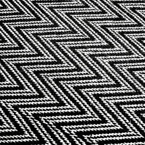 Tapete Egípcio - 100 % Algodão - Antiderrapante - 1,40m X 2,00m - Preto - Toque Ideal