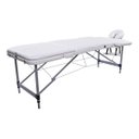 Ver imagem 1 de Maca Portátil Dobrável e Reclinável Pelegrin PEL-5533 em Couro PU Branco