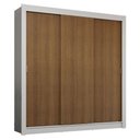 Ver mais imagens de Guarda-roupa Casal 3 Portas de Correr Branco/rustic Sublime Plus Madesa Branco/rustic