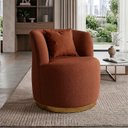 Ver imagem 1 de Poltrona Orgânica Base Metálica Confortável Decorativa para Sala Escritório Recepção Maranata Linho