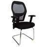 Cadeira Interlocutor em Tela Mesh Et-0037 Preta com Apoio Lombar Ajustável - 1