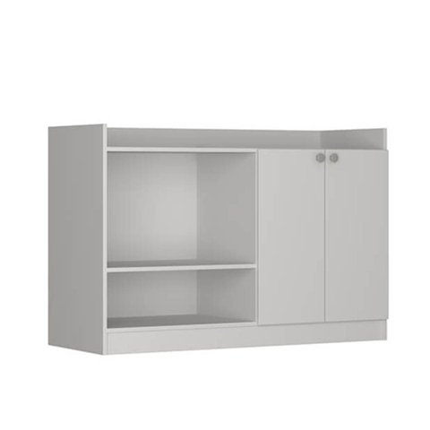 Balcão Forno/microondas 2 Portas 1 Prateleira 2 Nichos 120cm Branco B060