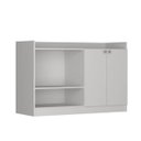 Ver imagem 1 de Balcão Forno/microondas 2 Portas 1 Prateleira 2 Nichos 120cm Branco B060