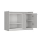 Ver imagem 3 de Balcão Forno/microondas 2 Portas 1 Prateleira 2 Nichos 120cm Branco B060