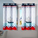 Ver imagem 3 de Cortina Kids Infantil 2,00m X 1,30m Barco Azul