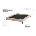Ver imagem 3 de Cama King Base Box Pés Ferro 210cm Nami Linho Rosa Claro - Nexta Casa