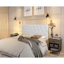 Ver imagem 1 de Painel Cabeceira Paris Queen Box Corino Branco