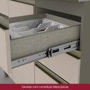 Ver imagem 6 de Cozinha Compacta 5 Peças com Espaço para Cooktop Connect 12 Portas MDF Marrom Móveis Henn