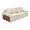 Ver imagem 2 de Sofá Cama Dublin, 2,10m Retrátil e Reclinável, Tecido Bouclé, Cru Molas Ensacadas,