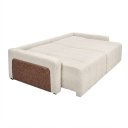 Ver imagem 6 de Sofá Cama Dublin, 2,10m Retrátil e Reclinável, Tecido Bouclé, Cru Molas Ensacadas,
