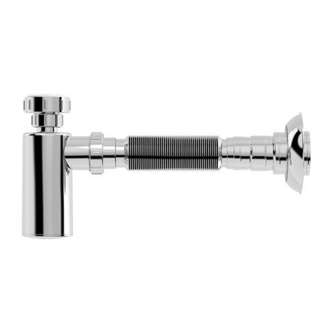 Sifão Tubo Extensivo Universal Cromado com Copo - Blukit