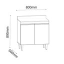 Ver imagem 3 de Balcão para Fogão Cooktop 80cm 2 Portas Preto - Belliv Decor