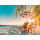 Ver imagem 2 de Papel De Parede Praia Mar Céu Por Do Sol 3D Npr219