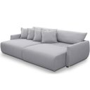 Ver imagem 1 de Sofá Cama Retrátil 4 Lugares para Sala de Estar 270cm Sky T03 Linho Cinza - Lyam Decor