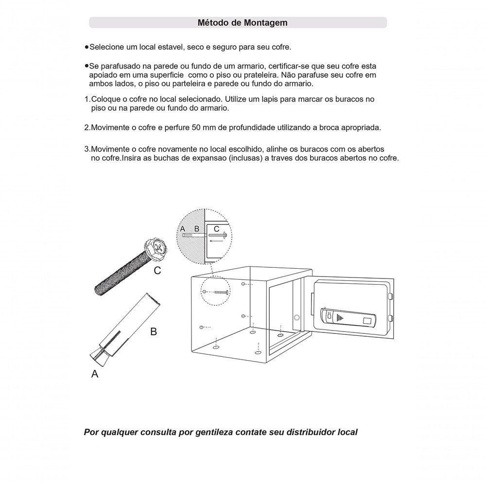 Cofre Inteligente com Luz Interna e Entrada Usb Mod E6805e - 4