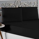 Ver imagem 3 de Jogo de Cama Casal Viúva Nobre 3 Peças Malha 100% Algodão - Preto