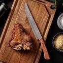 Ver imagem 4 de Kit para Churrasco 22999050 Faca e Pegador com Tábua Aço Inox e Madeira Natural Cozinha Marrom