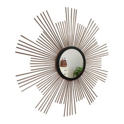 Espelho decorativo de parede redondo com moldura palitada Quasar Rose Gold - 2