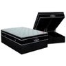 Cama Box Baú King: Colchão Molas Ensacadas Ortobom Superpocket Elegant + Base Black(186x198) - 1