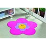 Tapete Infantil para Quarto Pelúcia Menina Flor Pink - 1