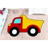 Tapete Infantil para Quarto Pelúcia Caminhão Caçamba Verm - 1