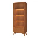 Ver imagem 3 de Cristalera Grécia New 2 Portas 1 Gaveta com Vidro e Led Naturalle - Mavaular