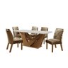 Conjunto Sala de Jantar Mesa Tampo MDF e 6 Cadeiras Apolo Chanfro Premium Lj Móveis - 3