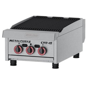 Char Broiler Chapa a Gás Metalcubas Chb45 em Aço Inox 40x50cm 2 Queimadores Mtc0091(24128)