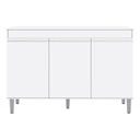 Ver imagem 1 de Armário Multiuso Manu 120cm 3 Portas C/tampo Branco