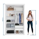 Ver imagem 4 de Closet Solteiro Premium 4 Gavetas Branco Amoudi Móveis
