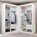 Ver imagem 1 de Closet Solteiro Premium 4 Gavetas Branco Amoudi Móveis