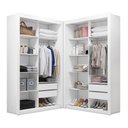 Ver imagem 3 de Closet Solteiro Premium 4 Gavetas Branco Amoudi Móveis